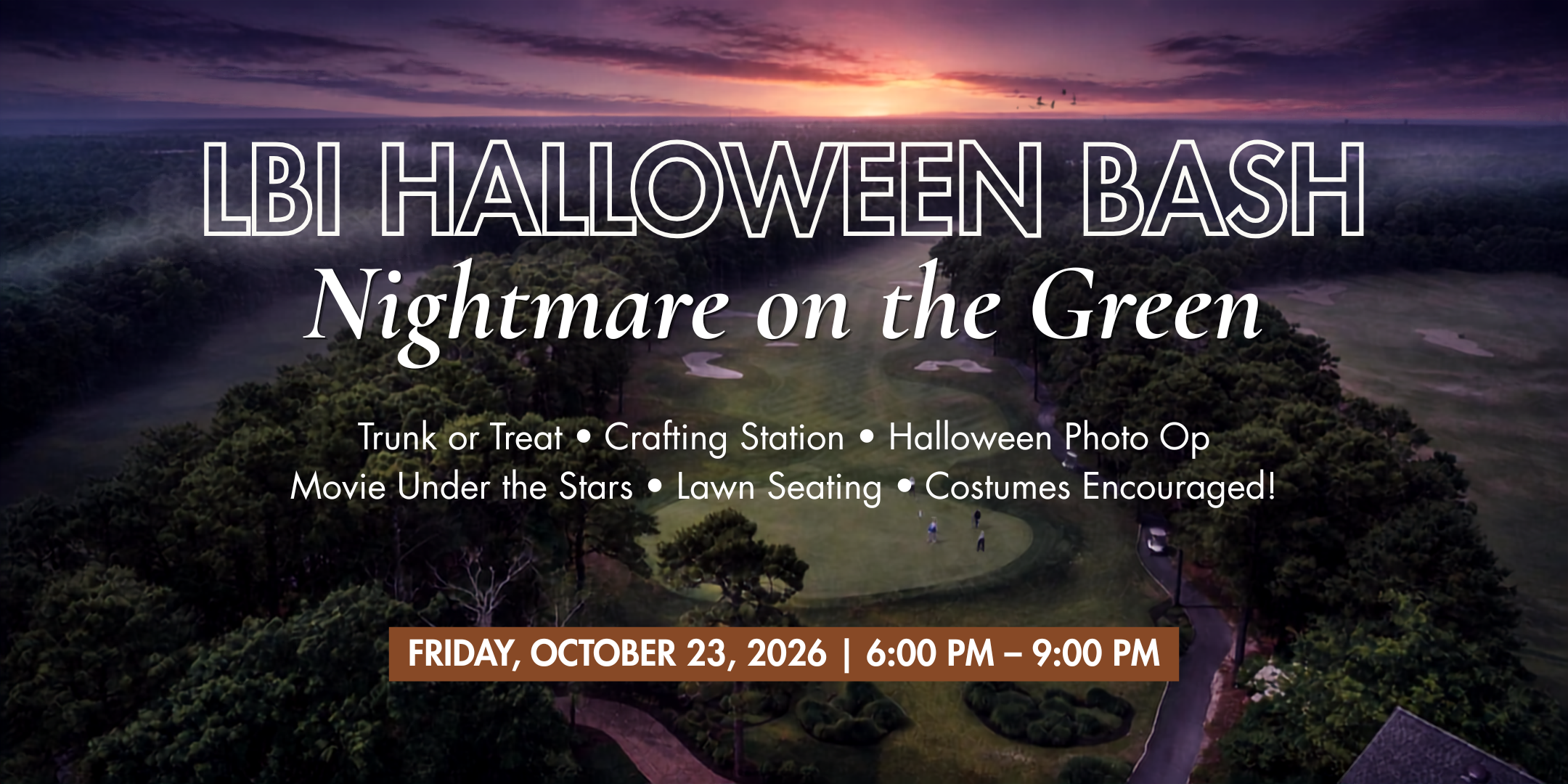 Make memories under the stars at Halloween Bash: Nightmare on the Green! 🎃 From trick-or-treating and Halloween crafts to photos, snacks, and a movie on the range, there's something for everyone in the family. General Admission includes all the classic Halloween fun, while Exclusive Golf Cart Seating gives your group a cozy place to relax with a snack box and seating for two. Come in costume, bring your blankets and lawn chairs, and prepare for a festive fall evening filled with family fun!